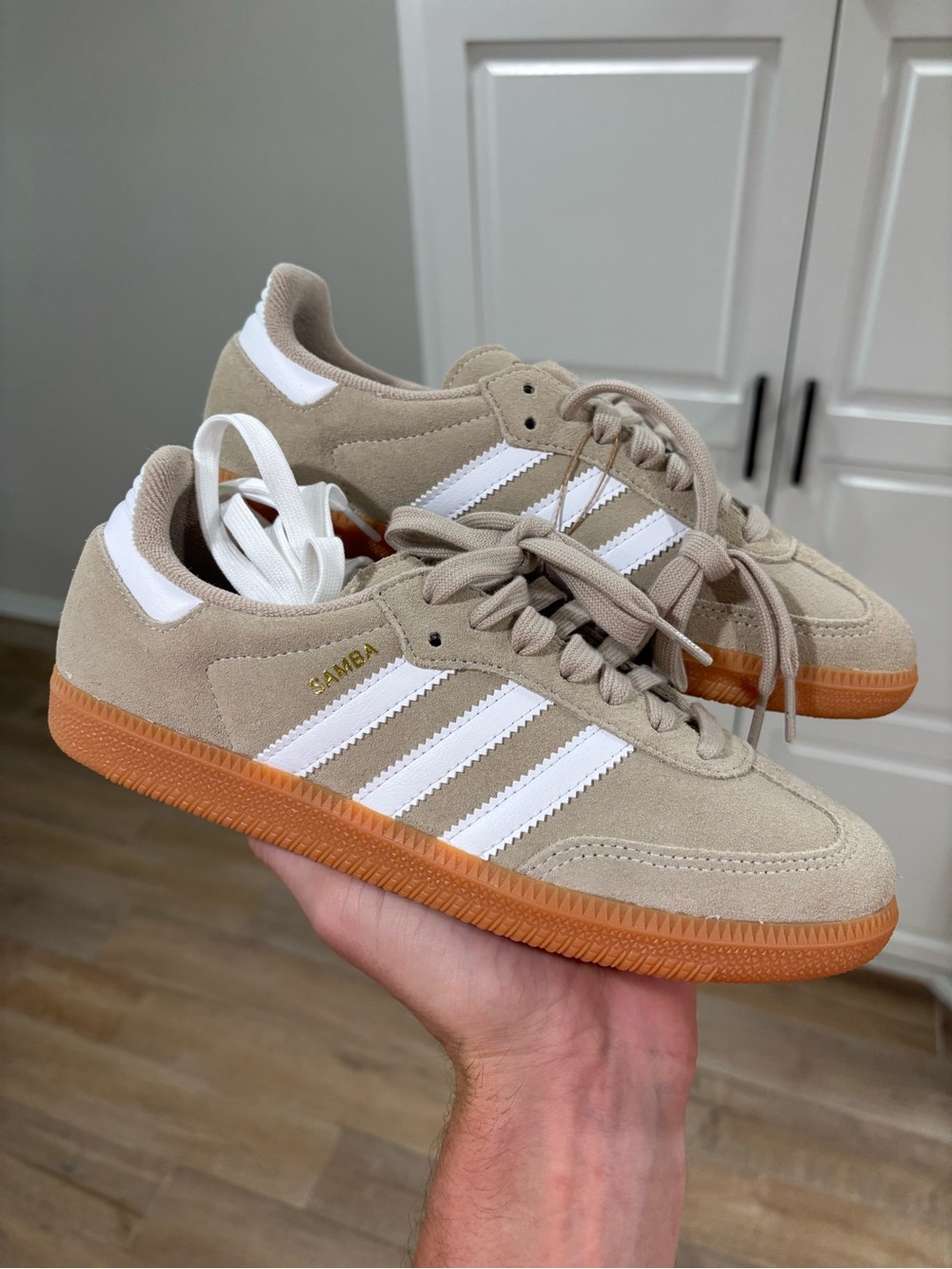 Adidas Samba OG Suede Beige White Gum Men’s Size 6 (7W) Low-Top Sneakers KK2272